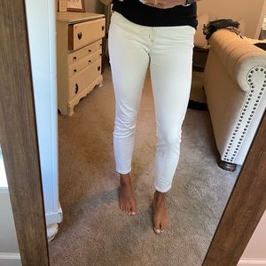 Cream denim jeans